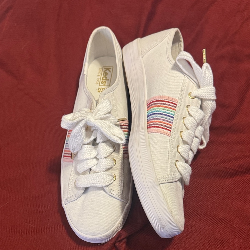 Keds Women's Canvas Sneakers with Multicolor Stripes